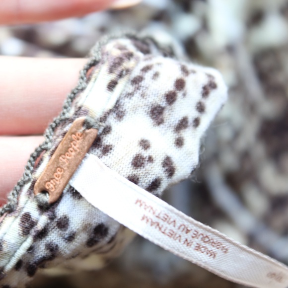 Free People Loose Drape Criss Cross Strap Boho Top - Picture 6 of 8